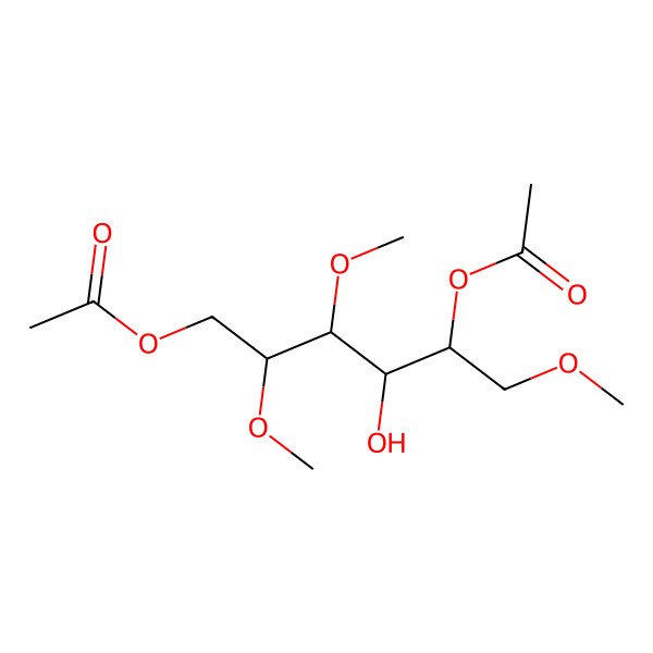 2D Structure of [(2S,3S,4R,5S)-5-acetyloxy-4-hydroxy-2,3,6-trimethoxyhexyl] acetate