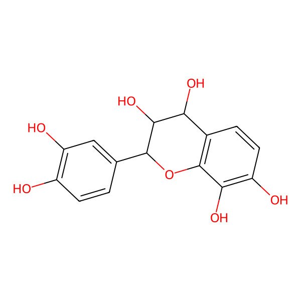 2D Structure of (2S,3S,4S)-2-(3,4-dihydroxyphenyl)-3,4-dihydro-2H-chromene-3,4,7,8-tetrol