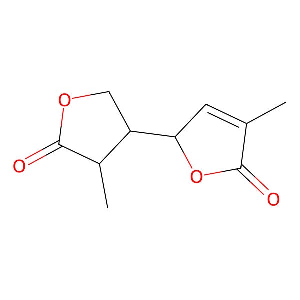 2D Structure of (2S,3'S,4'S)-3',4'-Dihydro-4,4'-dimethyl-2,3'-bifuran-5,5'(2H,2'H)-dione