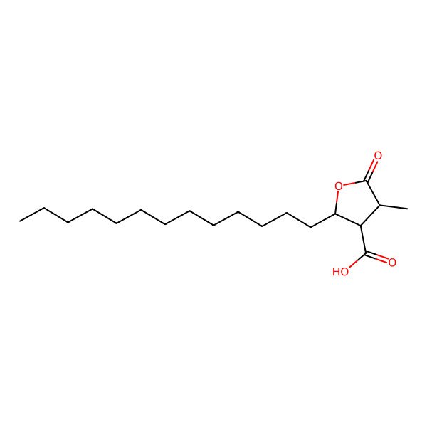 2D Structure of (2S,3S,4S)-4-methyl-5-oxo-2-tridecyloxolane-3-carboxylic acid