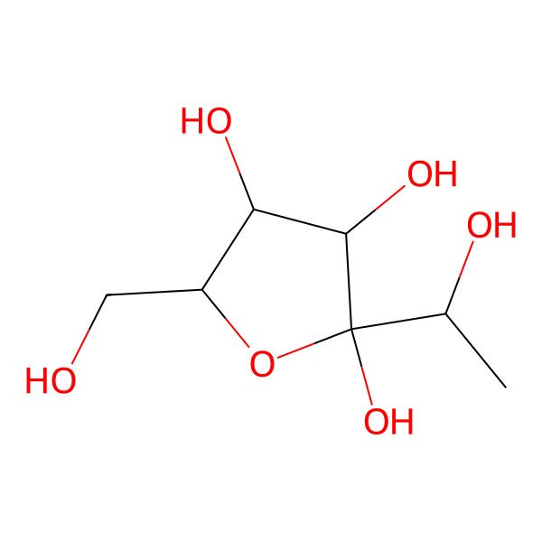 2D Structure of (2S,3S,4S,5R)-2-(1-hydroxyethyl)-5-(hydroxymethyl)oxolane-2,3,4-triol
