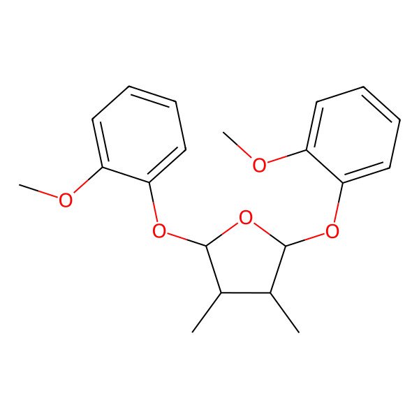 2D Structure of (2R,3S,4S,5S)-2,5-bis(2-methoxyphenoxy)-3,4-dimethyloxolane