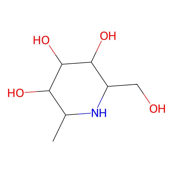 2D Structure of (2S,3S,4S,5R,6R)-2-(hydroxymethyl)-6-methylpiperidine-3,4,5-triol