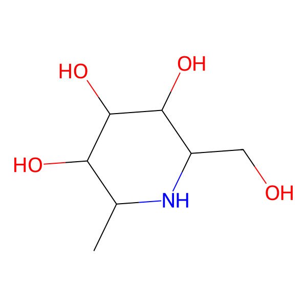 2D Structure of (2S,3S,4S,5S,6S)-2-(hydroxymethyl)-6-methylpiperidine-3,4,5-triol