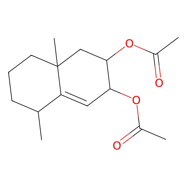 2D Structure of [(2S,3S,5S,8aR)-3-acetyloxy-5,8a-dimethyl-2,3,5,6,7,8-hexahydro-1H-naphthalen-2-yl] acetate