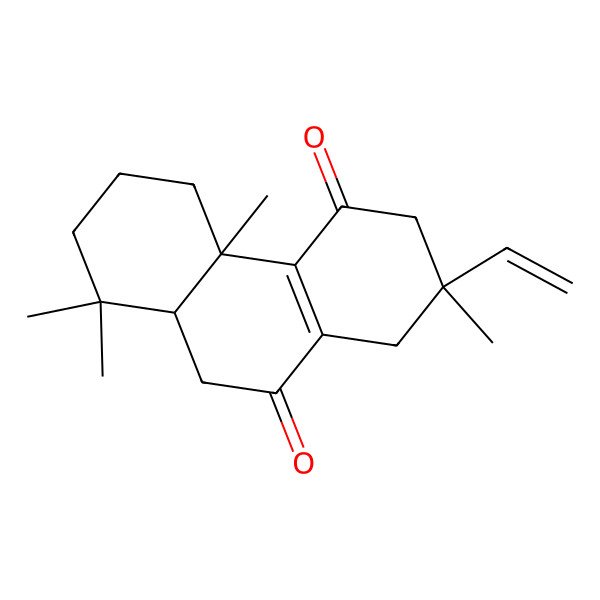2D Structure of (2S,4bS,8aS)-2-ethenyl-2,4b,8,8-tetramethyl-3,5,6,7,8a,9-hexahydro-1H-phenanthrene-4,10-dione 2D Structure of (2S,4bS,8aS)-2-ethenyl-2,4b,8,8-tetramethyl-3,5,6,7,8a,9-hexahydro-1H-phenanthrene-4,10-dione