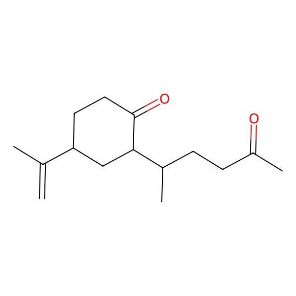 2D Structure of (2S,4R)-2-[(2R)-5-oxohexan-2-yl]-4-prop-1-en-2-ylcyclohexan-1-one