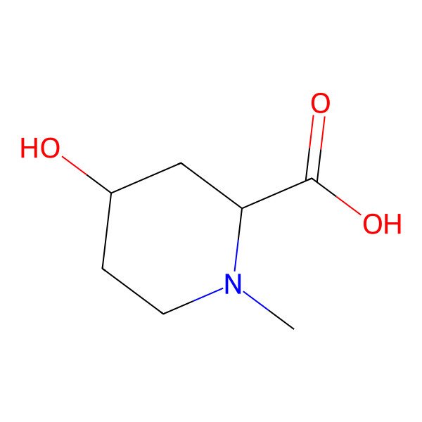 2D Structure of (2S,4R)-4-hydroxy-1-methylpiperidine-2-carboxylic acid