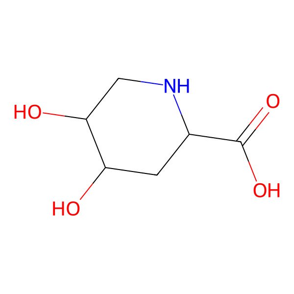 2D Structure of (2S,4R,5R)-4,5-dihydroxypiperidine-2-carboxylic acid