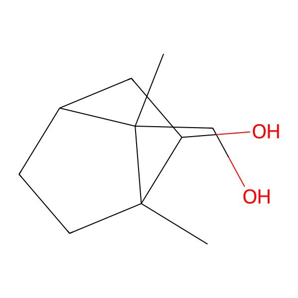 2D Structure of (2S,4R,7R)-7-(hydroxymethyl)-1,7-dimethylbicyclo[2.2.1]heptan-2-ol