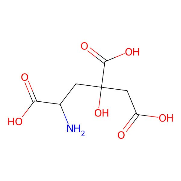 2D Structure of (2S,4S)-4-amino-2-hydroxybutane-1,2,4-tricarboxylic acid