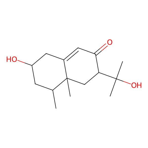 2D Structure of (2S,4S,5S,7S)-2,11-dihydroxyeremophil-9-en-8-one