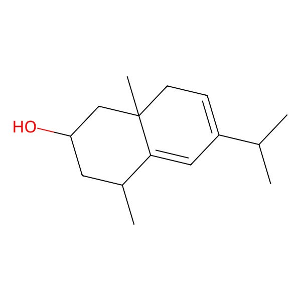 2D Structure of (2S,4S,8aS)-4,8a-dimethyl-6-propan-2-yl-2,3,4,8-tetrahydro-1H-naphthalen-2-ol