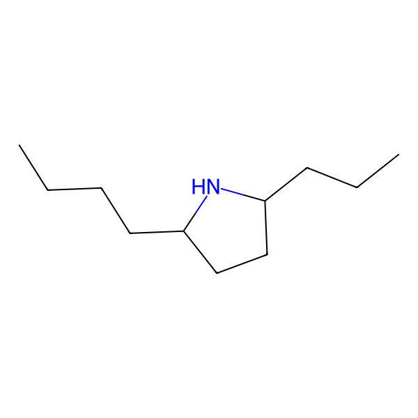 2D Structure of (2S,5R)-2-butyl-5-propylpyrrolidine