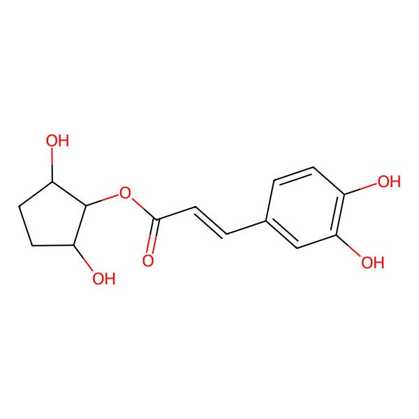 2D Structure of [(2S,5R)-2,5-dihydroxycyclopentyl] (E)-3-(3,4-dihydroxyphenyl)prop-2-enoate