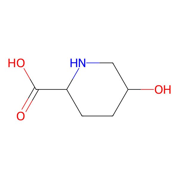 2D Structure of (2S,5R)-5-hydroxypiperidine-2-carboxylic acid