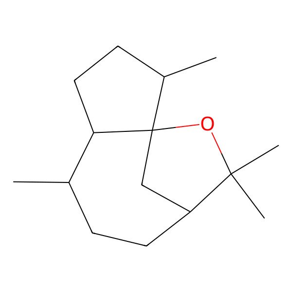 2D Structure of (2S,5R,6S)-2,6,10,10-tetramethyl-11-oxatricyclo[7.2.1.01,5]dodecane