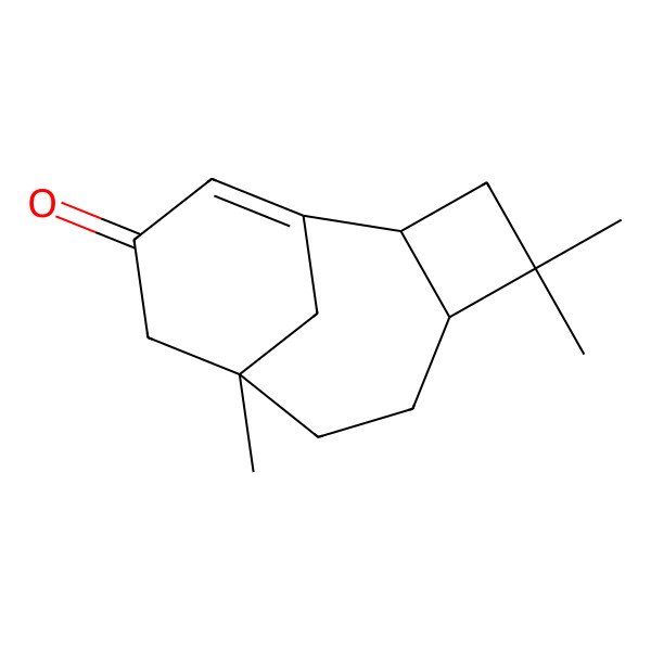 2D Structure of (2S,5S,8S)-4,4,8-trimethyltricyclo[6.3.1.02,5]dodec-1(11)-en-10-one