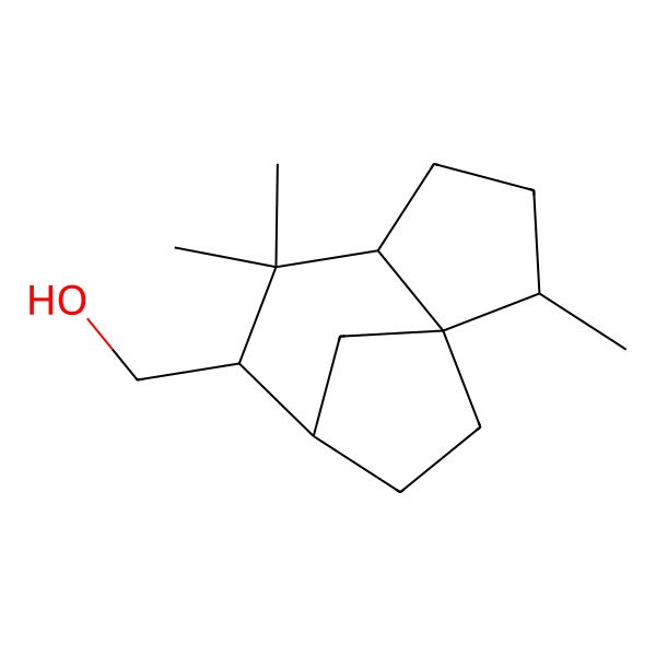 2D Structure of [(2S,7R)-2,6,6-trimethyl-7-tricyclo[6.2.1.01,5]undecanyl]methanol