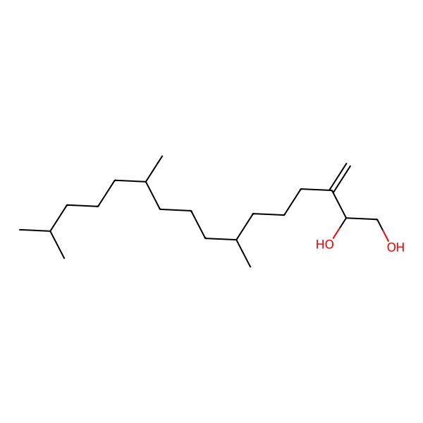 2D Structure of (2S,7R,11R)-7,11,15-trimethyl-3-methylidenehexadecane-1,2-diol