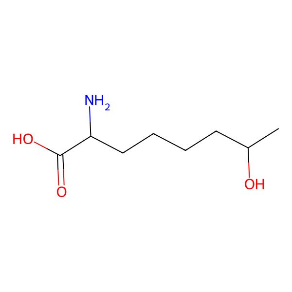 2D Structure of (2S,7S)-2-amino-7-hydroxyoctanoic acid