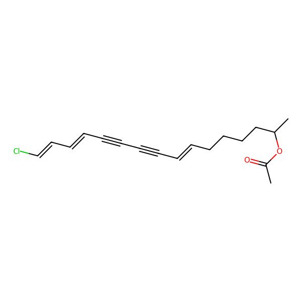 2D Structure of [(2S,7Z,13E,15Z)-16-chlorohexadeca-7,13,15-trien-9,11-diyn-2-yl] acetate