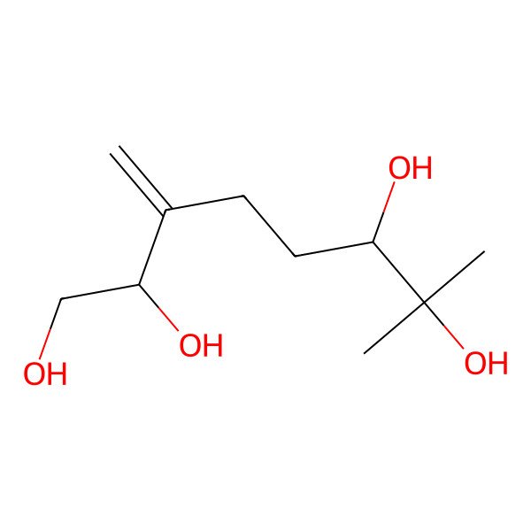 2D Structure of (2xi,6xi)-7-Methyl-3-methylene-1,2,6,7-octanetetrol