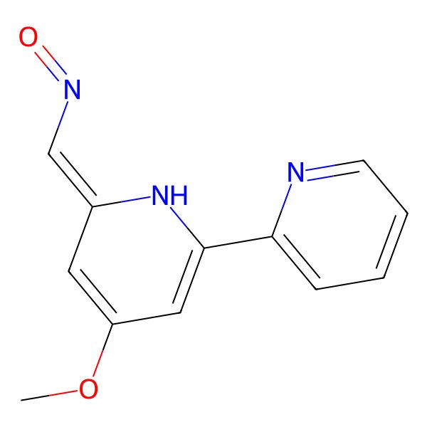 2D Structure of (2Z)-4-methoxy-2-(nitrosomethylidene)-6-pyridin-2-yl-1H-pyridine