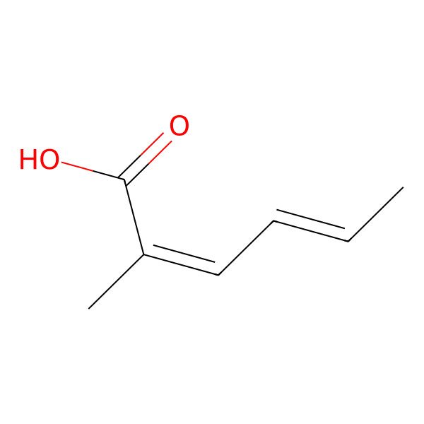 2D Structure of [2z,4e]-2-Methyl-2,4-hexadienoic acid