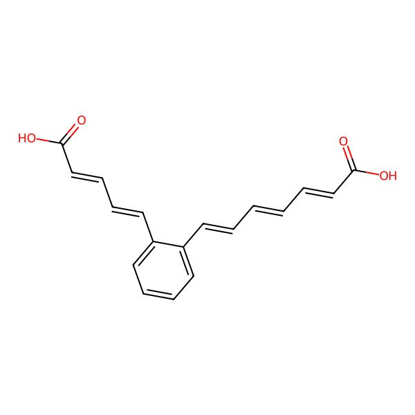 2D Structure of (2Z,4E,6Z)-7-[2-[(1E,3E)-4-carboxybuta-1,3-dienyl]phenyl]hepta-2,4,6-trienoic acid