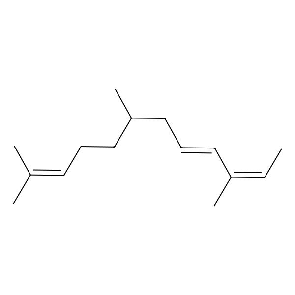 2D Structure of (2Z,4E,7R)-3,7,11-trimethyldodeca-2,4,10-triene