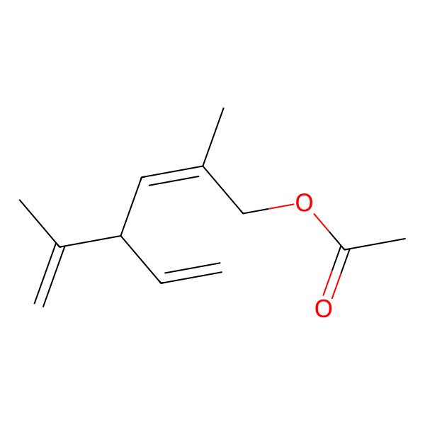 2D Structure of [(2Z,4R)-4-ethenyl-2,5-dimethylhexa-2,5-dienyl] acetate