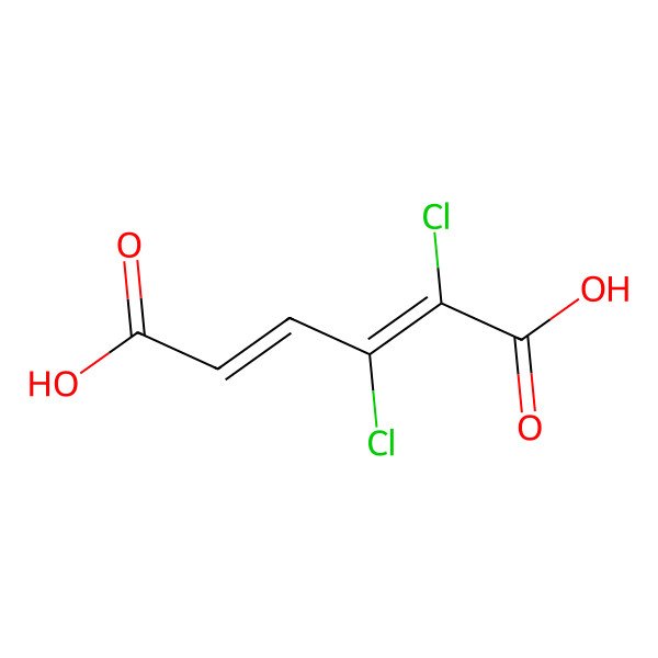 2D Structure of (2Z,4Z)-2,3-dichloromuconic acid