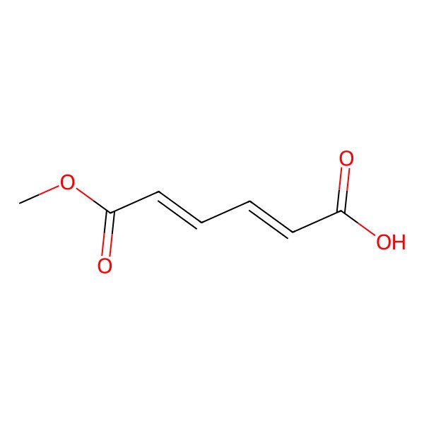 2D Structure of (2Z,4Z)-6-methoxy-6-oxo-2,4-hexadienoic acid