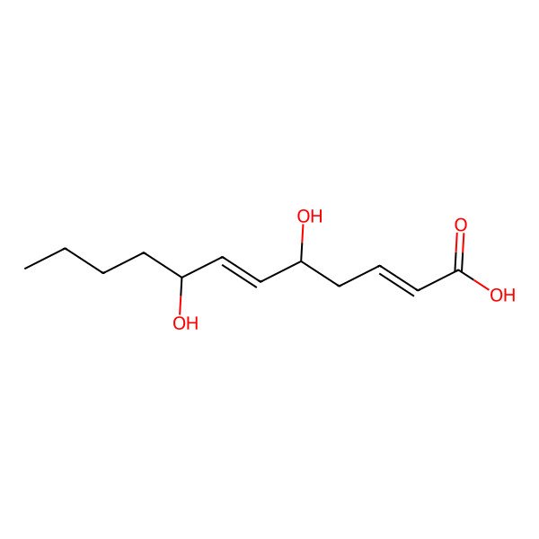 2D Structure of (2Z,5R,6Z,8R)-5,8-dihydroxydodeca-2,6-dienoic acid