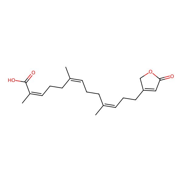 2D Structure of (2Z,6E,10E)-2,6,10-trimethyl-13-(5-oxo-2H-furan-3-yl)trideca-2,6,10-trienoic acid