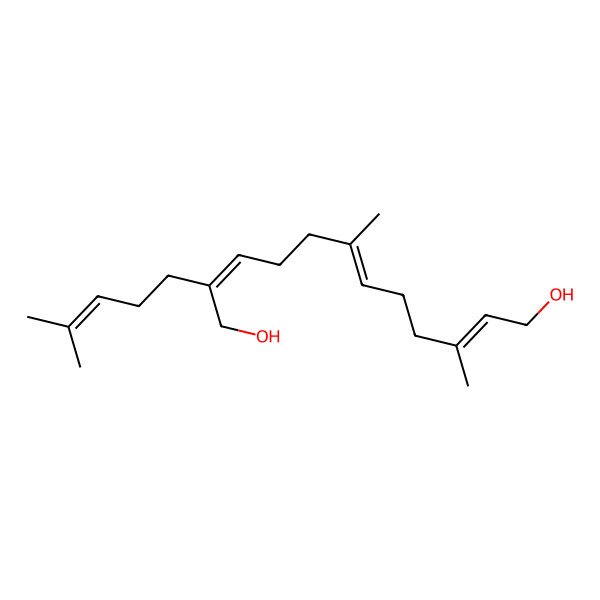 2D Structure of (2Z,6E,10E)-6,10-dimethyl-2-(4-methylpent-3-enyl)dodeca-2,6,10-triene-1,12-diol