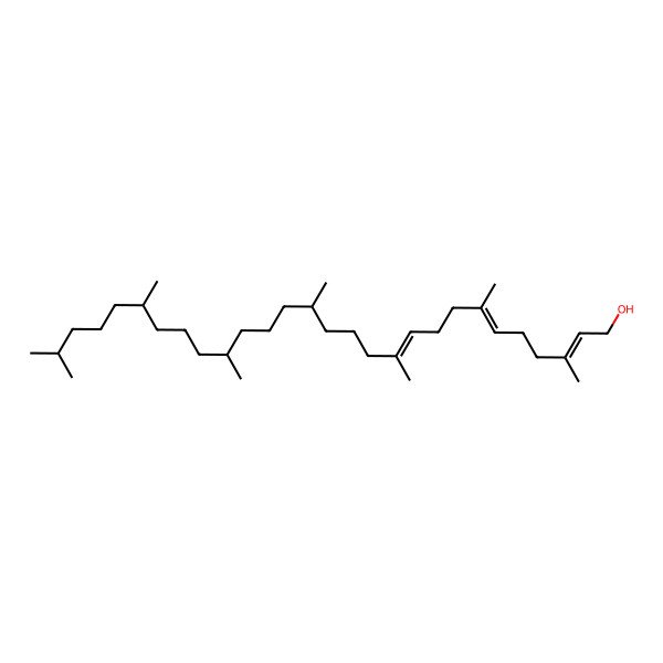 2D Structure of (2Z,6Z,10Z,15S,19S,23S)-3,7,11,15,19,23,27-heptamethyloctacosa-2,6,10-trien-1-ol