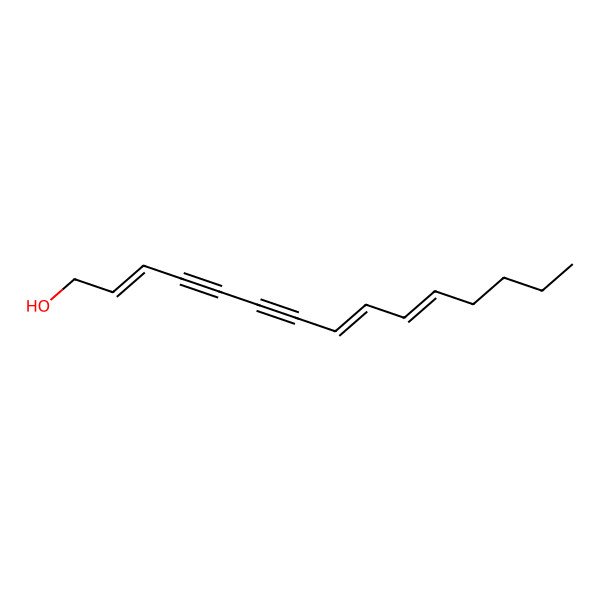 2D Structure of (2Z,8E,10E)-pentadeca-2,8,10-trien-4,6-diyn-1-ol 2D Structure of (2Z,8E,10E)-pentadeca-2,8,10-trien-4,6-diyn-1-ol