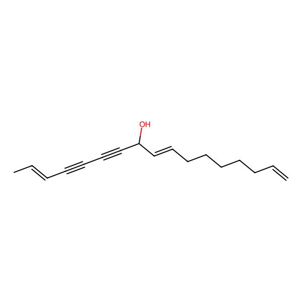 2D Structure of (2Z,8S,9Z)-heptadeca-2,9,16-trien-4,6-diyn-8-ol