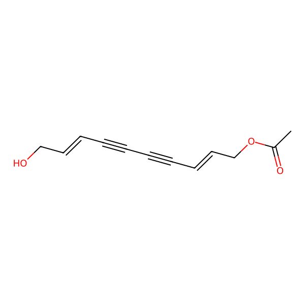 2D Structure of [(2Z,8Z)-10-hydroxydeca-2,8-dien-4,6-diynyl] acetate