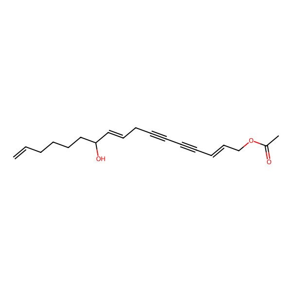 2D Structure of [(2Z,9E,11R)-11-hydroxyheptadeca-2,9,16-trien-4,6-diynyl] acetate