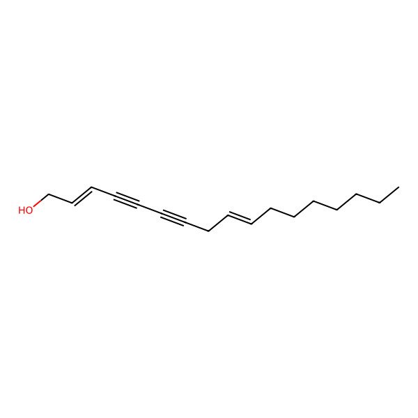 2D Structure of 2Z,9Z-heptadecadiene-4,6-diyne-1-ol
