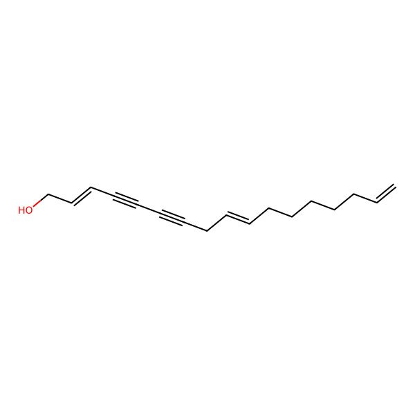 2D Structure of (2Z,9Z)-heptadeca-2,9,16-trien-4,6-diyn-1-ol