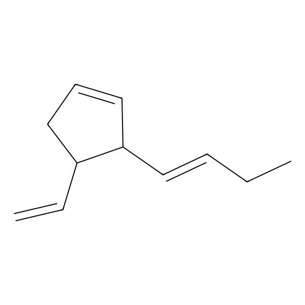 2D Structure of 3-(1-Butenyl)-4-vinylcyclopentene