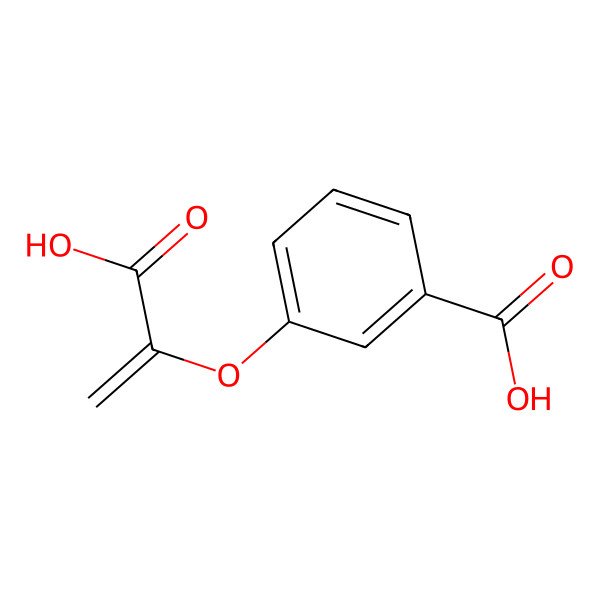 2D Structure of 3-[(1-Carboxyvinyl)oxy]benzoic acid