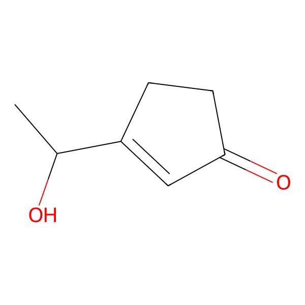 2D Structure of 3-(1-Hydroxyethyl)cyclopent-2-enone