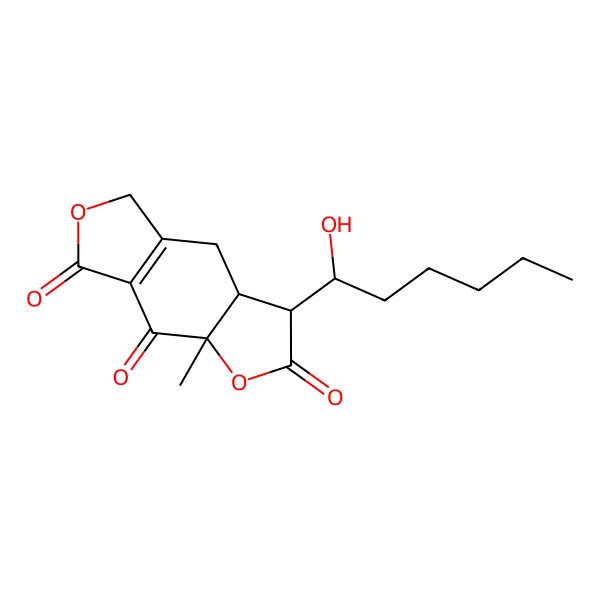 2D Structure of 3-(1-Hydroxyhexyl)-8a-methyl-3,3a,4,5-tetrahydrofuro[3,4-f][1]benzofuran-2,7,8-trione