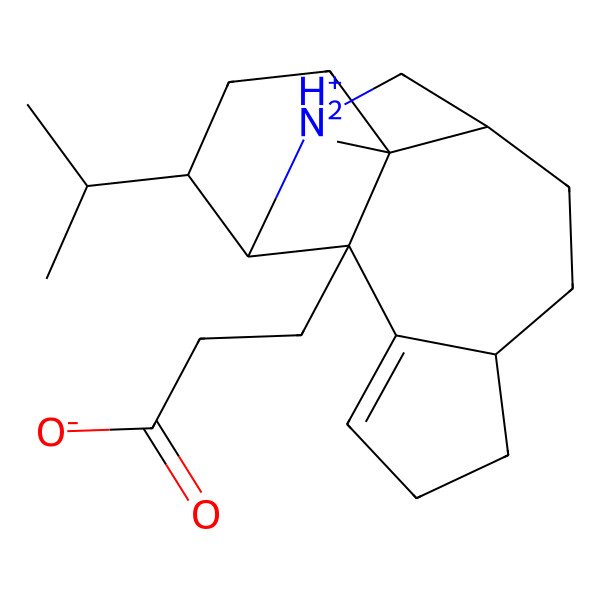 2D Structure of 3-(1-methyl-14-propan-2-yl-12-azoniatetracyclo[8.6.0.02,13.03,7]hexadec-3-en-2-yl)propanoate