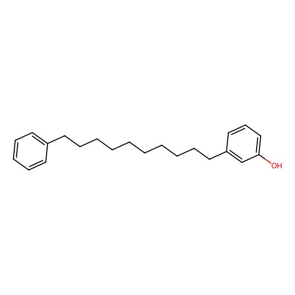 2D Structure of 3-(10-Phenyldecyl)phenol